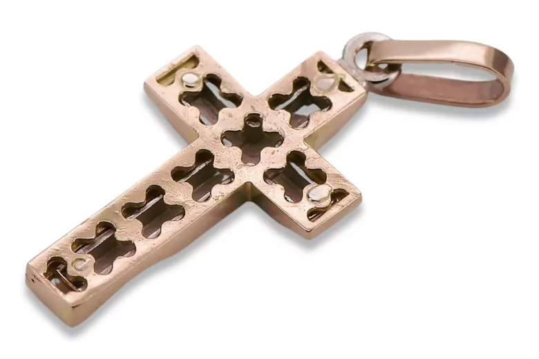 Golden Catholic Cross ★ russiangold.com ★ Gold 585 333 Low price