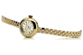 Jaune or 14 carats 585 lady Geveve montre lw084y