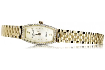 Jaune 14k 585 or belle dame Geneve montre lw100y