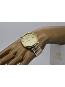 Gold men's watch Geneve ★ zlotychlopak.pl ★ Gold purity 585 333 Low Price!