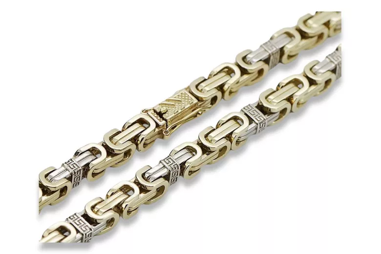 Or jaune 14k Chaîne bizantine ★ russiangold.com ★ Gold 585 333 Prix bas