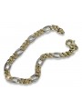 Pulsera italiana blanco blanco de 14k Pulsera New Figaro cb042yw