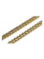 Italienisch gelb 585 14 Karat Gold Spiga Kette cc036y