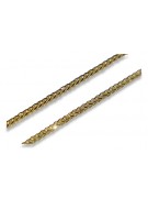 Italienisch gelb 585 14 Karat Gold Spiga Kette cc036y