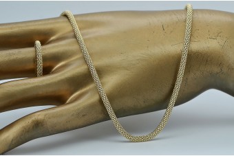 Italian yellow 14k 585 gold Rope chain cc075y