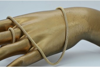 Jaune italien 14k 585 or Chaîne de corde cc075y