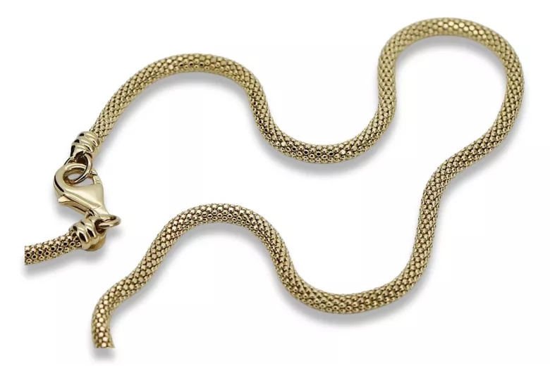 Italian yellow 14k 585 gold Rope chain cc075y