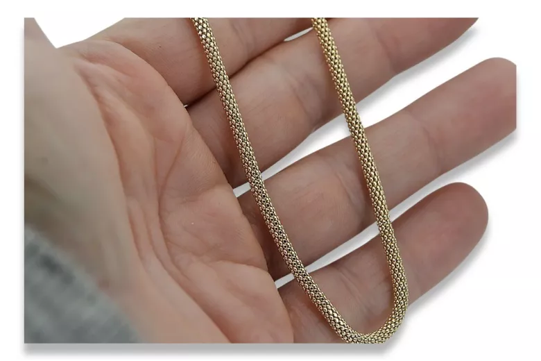 Italian yellow 14k 585 gold Rope chain cc075y