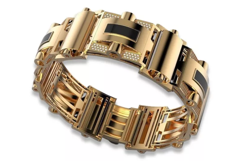 Gelbe Roségold Armband ★ russiangold.com ★ Gold 585 333 Niedriger Preis