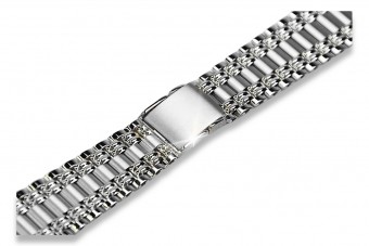 Bracelet montre homme en or blanc 14 carats 14 carats 585 mbw012w