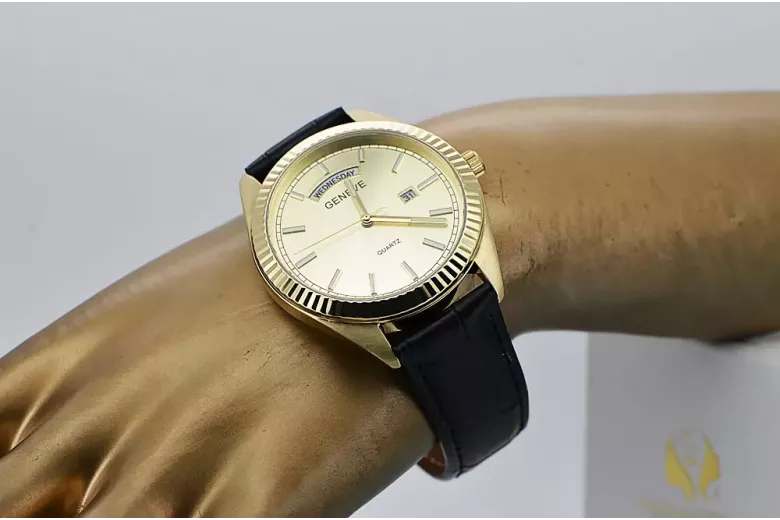 Montre homme en or Geneve ★ https://zlotychlopak.pl/fr/ ★ Pureté de l'or 585 333 Prix bas !