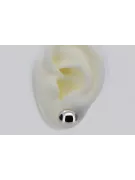 "Citrin clé sphérique dans les boucles d'oreilles en or blanc italien 14 carats" cec022w