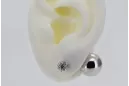 "Citrin clé sphérique dans les boucles d'oreilles en or blanc italien 14 carats" cec022w