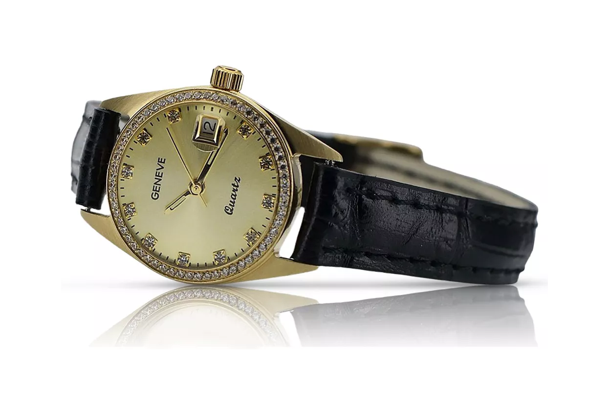 Reloj de damas de oro ★ zlotychlopak.pl ★ Pureza de oro 585 333 ¡Precio bajo!