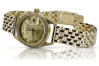 Galben aur 14k stil Rolex doamna Geneve 0.25ct Ceas de diamant